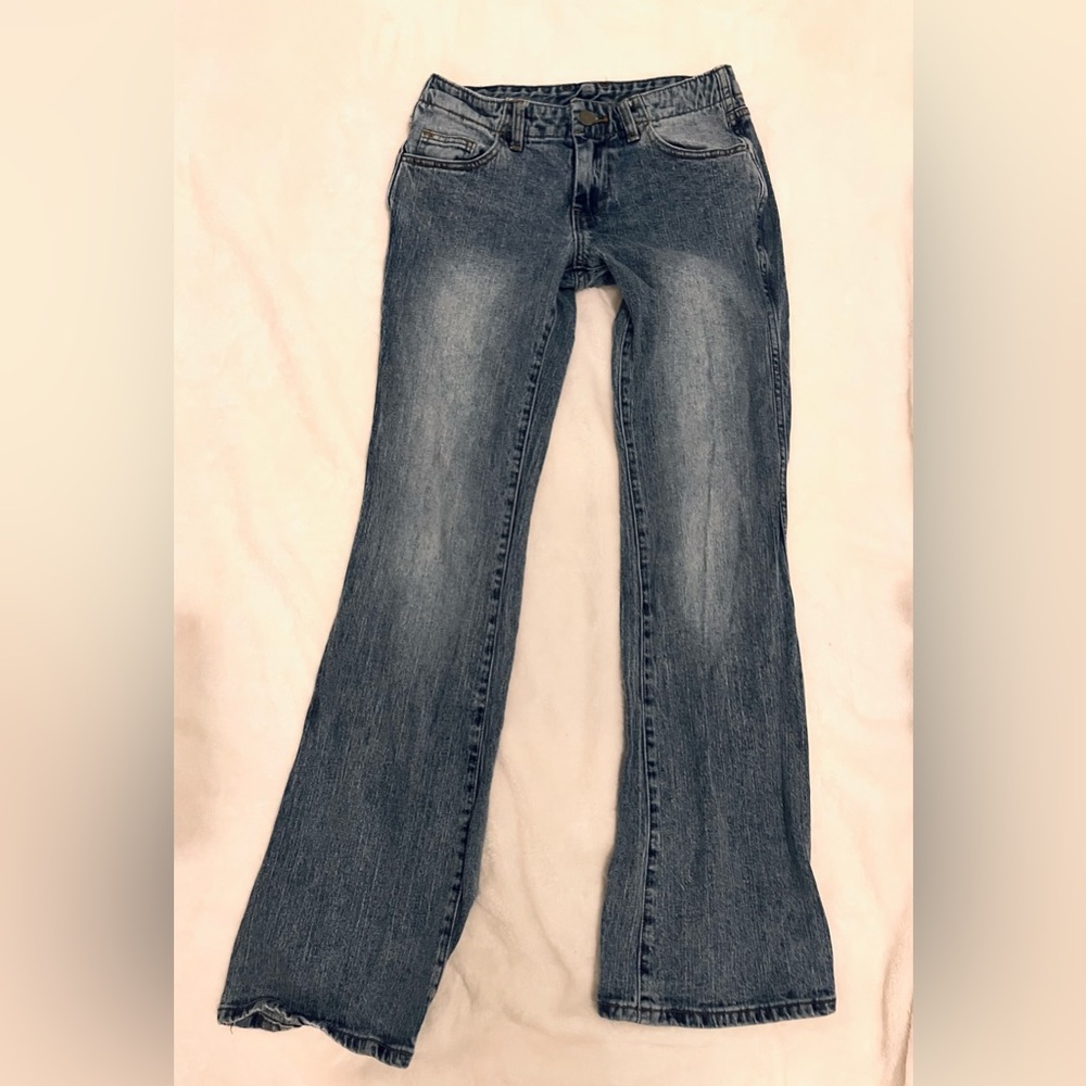 Low rise dark wash brandy jeans